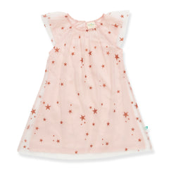 Starry Tulle Sleeveless Dress for Toddler - Peach