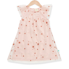 Starry Tulle Sleeveless Dress for Toddler - Peach