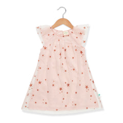 Starry Tulle Sleeveless Dress for Toddler - Peach