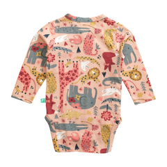 Animal Themed Full Sleeve Onesie Set (Pack of 2) for Baby Girl