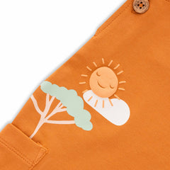 Organic Safari Toddler T-Shirt & Dungaree Set – Mustard