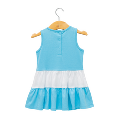 Cupcake Tiered Skirt Dress for Toddlers - Blue