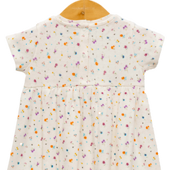 Elegant Floral Flair Dress with Bow for Toddlers