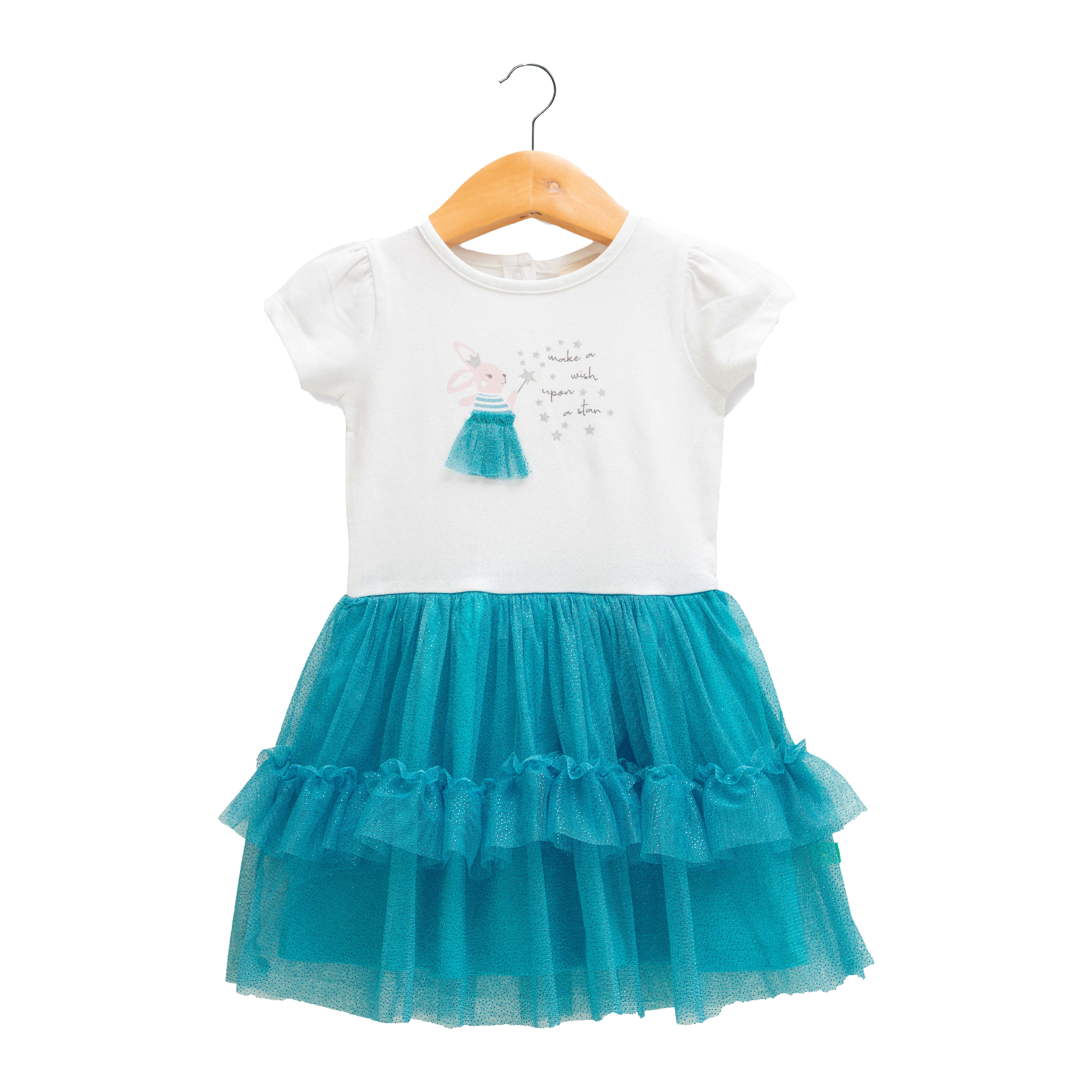 Glittery Ruffle Tulle Flair Dress for Toddlers