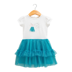 Glittery Ruffle Tulle Flair Dress for Toddlers