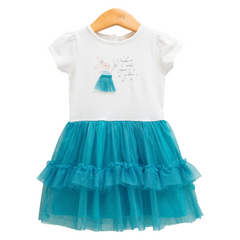 Glittery Ruffle Tulle Flair Dress for Toddlers