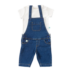 Full Sleeve Denim Dungaree Set for Toddlers