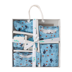 Soft Cotton Gift Set for Newborn Babies - Whale Blue