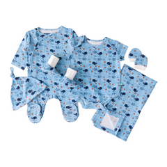 Soft Cotton Gift Set for Newborn Babies - Whale Blue