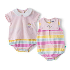Organic Baby Girls’ Sleep Gown & Kimono Sleepsuit Set – 2-Pack