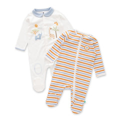Organic Safari Baby Footed Sleeper Set – 2-Pack