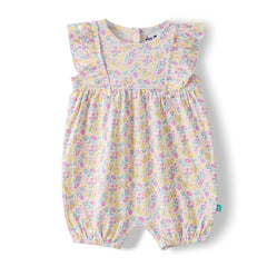 Organic Baby Girls’ Floral Ruffle Romper