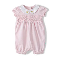 Organic Baby Girls’ Princess Collar Romper