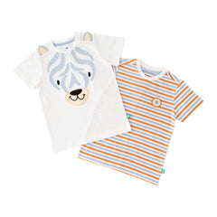 Organic Safari Zebra Toddler T-Shirt Set – 2-Pack