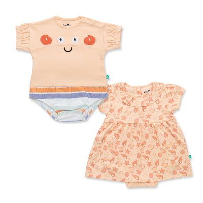 CherryTwist Baby Girls’ Bodysuits 2 Pack Organic Set For Baby Girls