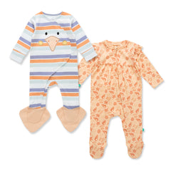 DewDrop Dreams Organic Set – 2 Pack for Baby Girls