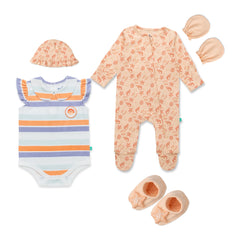 HoneyBee Baby Organic Cotton 5-Pack for Baby Girls
