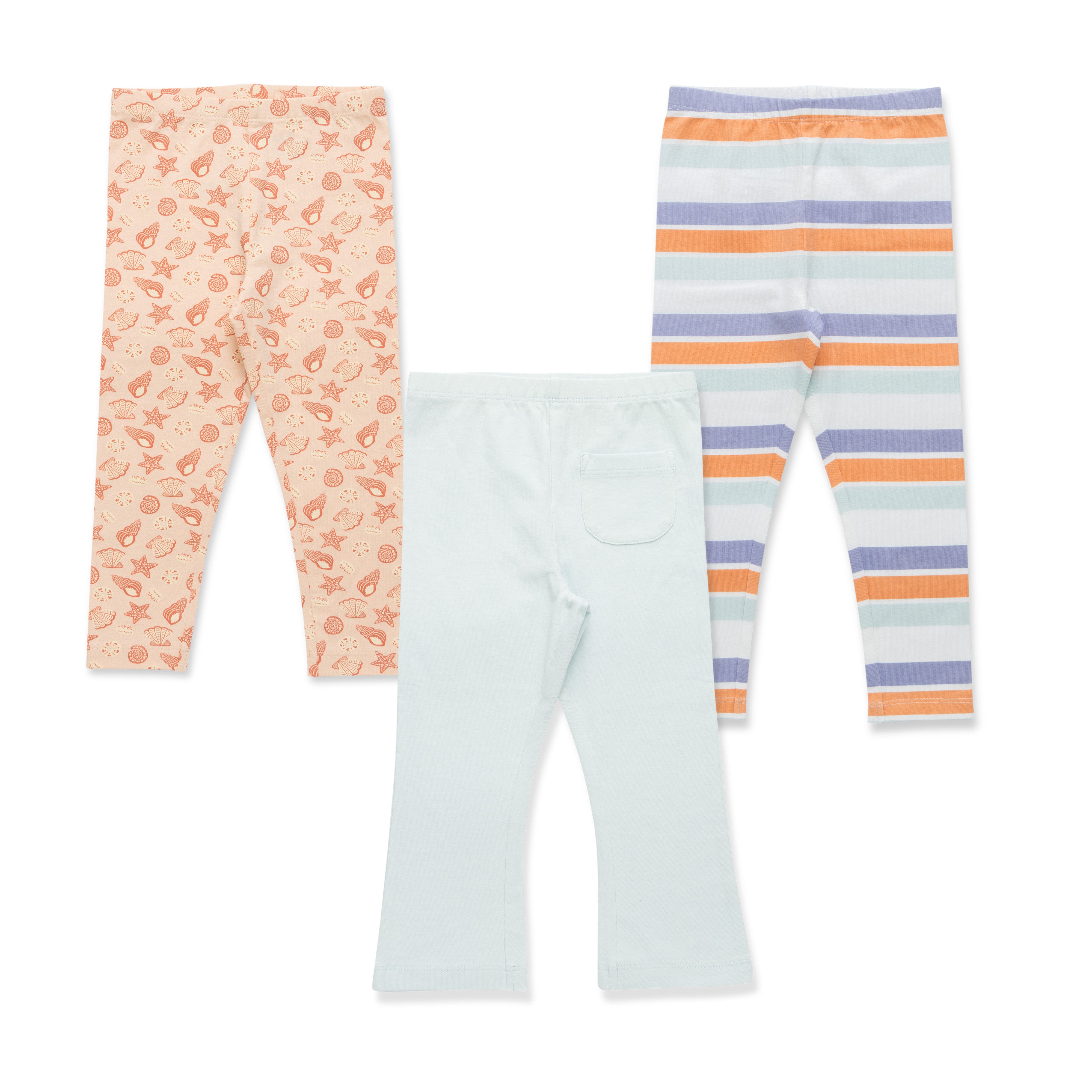 WonderSteps Organic Cotton Joggers – 3-Pack for Girls