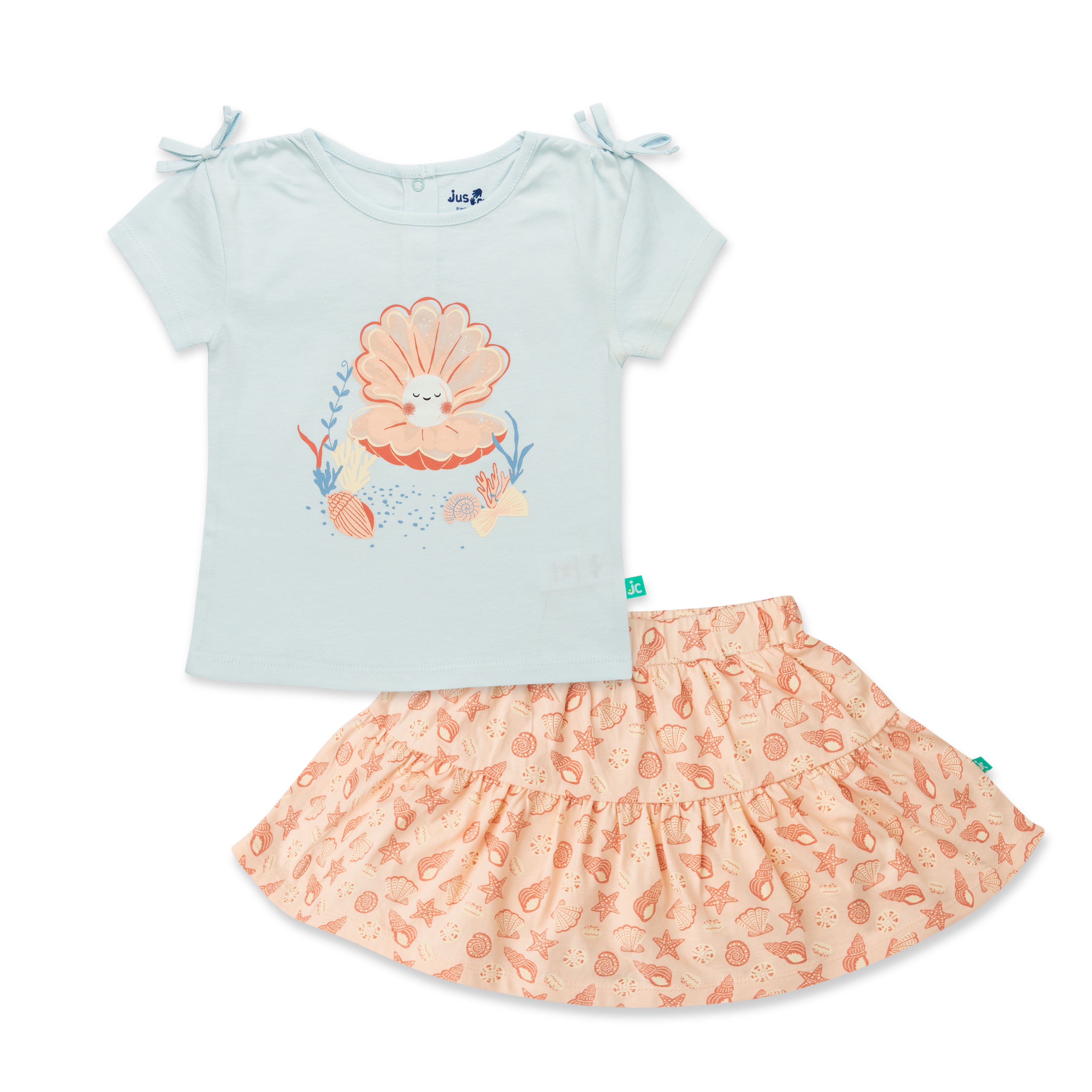 PlayBud Organic Cotton Set (Top & Bottom) for Girls