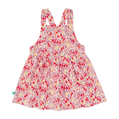Full Sleeve Floral Pinafore Set for Toddler Girls