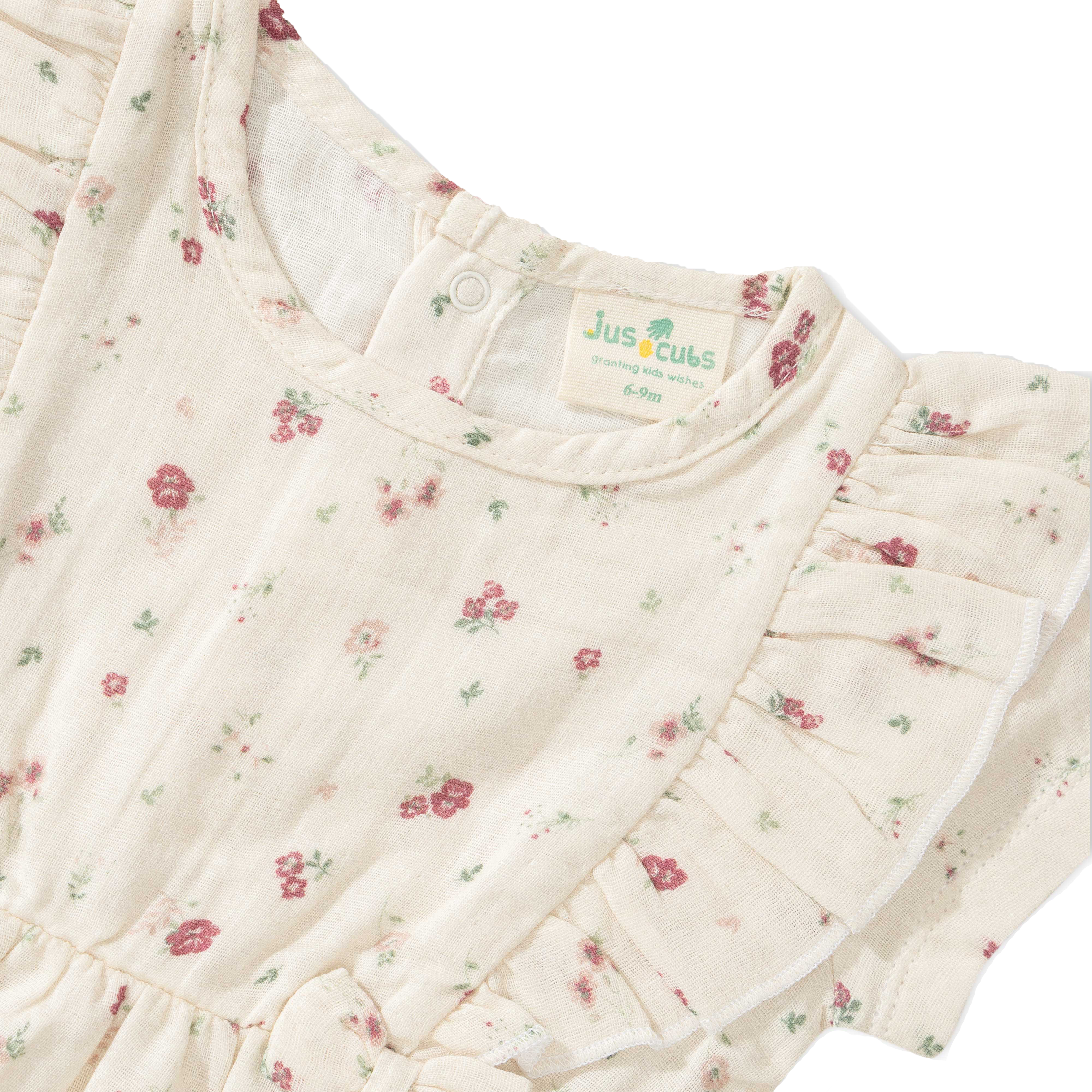 Ruffled Blooming Snug Fit Romper for Baby Girls