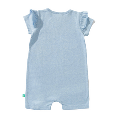 Ruffled Koala Romper for Baby Girls - Blue