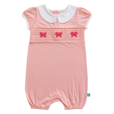 Baby Peter Pan Collar Puffed Sleeve Romper