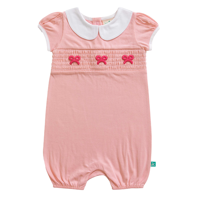 Baby Peter Pan Collar Puffed Sleeve Romper