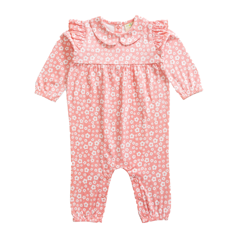 Blooming Peter Pan Full Length Romper for Baby Girls