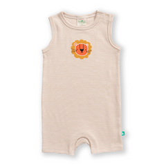 Sleeveless Striped & Printed Romper for Baby Boys - Pack of 2