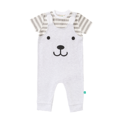Animal-Themed 2-Piece Romper Set for Baby Boys