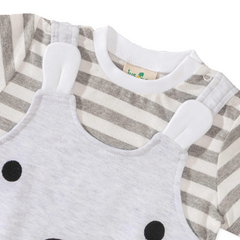 Animal-Themed 2-Piece Romper Set for Baby Boys