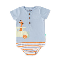 Organic Safari Giraffe Baby Bodysuit Set – 2-Pack