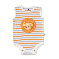 Organic Safari Lion & Explorer Baby Romper Set – 2-Pack
