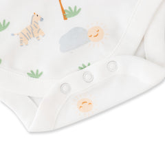 Organic Safari Baby Outfit Set – 3-Piece (Bodysuits & Shorts)