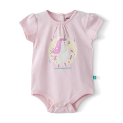 Organic Baby Girls’ Unicorn & Butterfly Bodysuit Set – 3-Piece