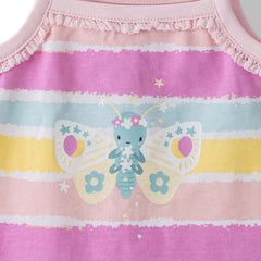 Organic Baby Girls’ Unicorn & Butterfly Bodysuit Set – 3-Piece
