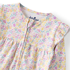 Organic Baby Girls’ Footed Sleepsuit Set – 2-Pack