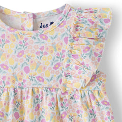 Organic Baby Girls’ Floral Ruffle Romper