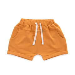 Organic Striped Toddler T-Shirt & Shorts Set – Mustard