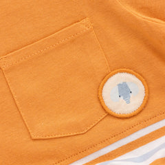 Organic Striped Toddler T-Shirt & Shorts Set – Mustard