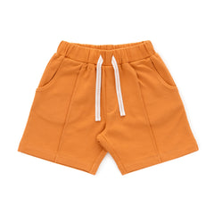 Organic Safari Print Toddler Polo & Shorts Set – Mustard