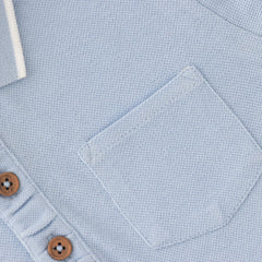 Organic Classic Toddler Polo & Shorts Set – Light Blue