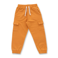 Organic Toddler Jogger Pants – 2-Pack (Blue & Mustard)