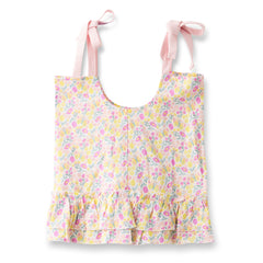 Organic Toddler Girls’ Floral & Striped Sleeveless Top Set