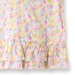 Organic Toddler Girls’ Floral & Striped Sleeveless Top Set