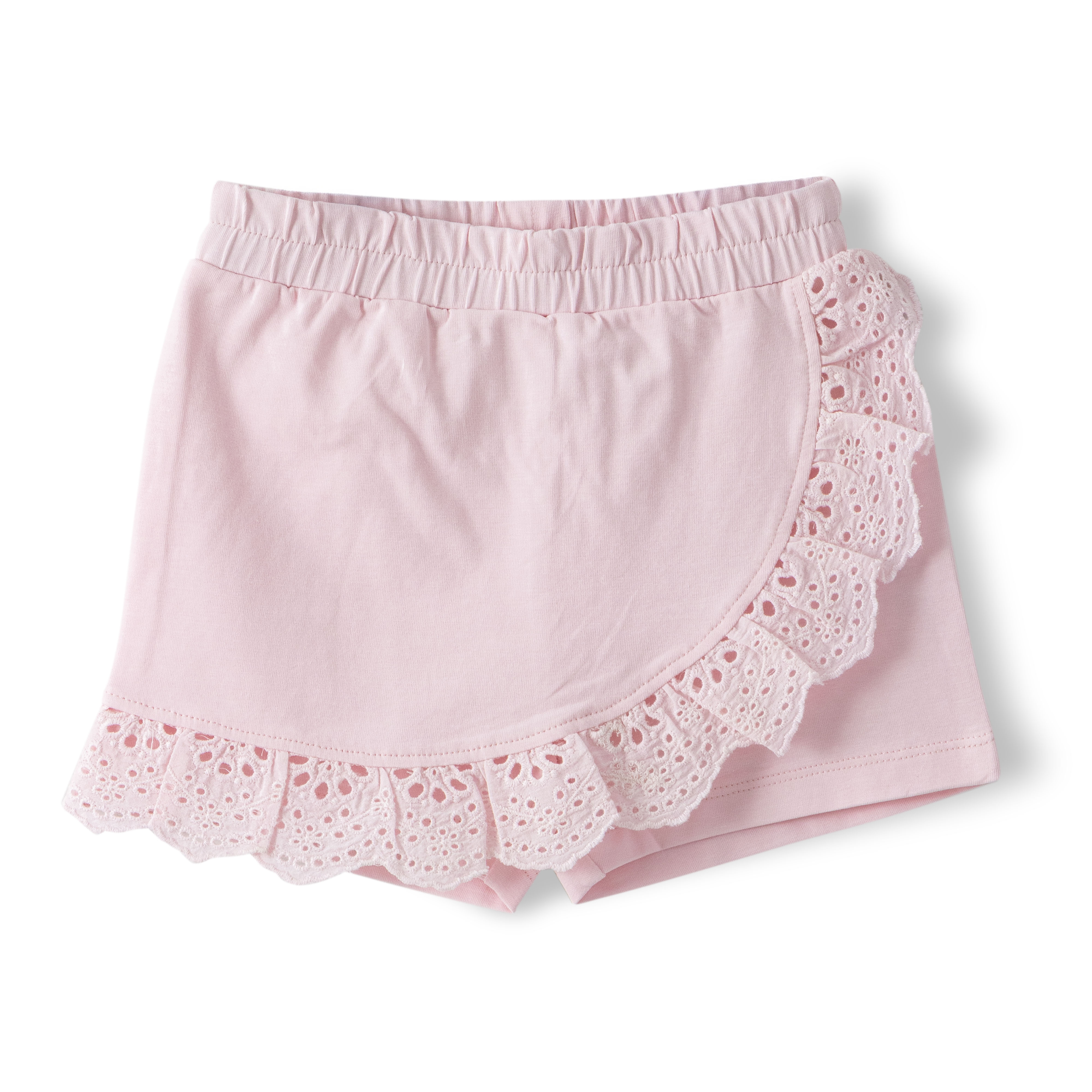 Organic Toddler Girls’ Floral Puff Sleeve Top & Eyelet Ruffle Skort Set