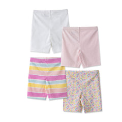 Organic Toddler Girls’ 4-Pack Cotton Cycling Shorts