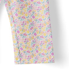 Organic Toddler Girls’ Floral Peplum Top & Matching Pants Set