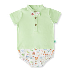 Mint & Mustard Organic Bodysuit – 2-Pack for Baby Boys
